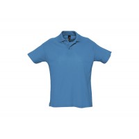 POLO PIQUÉ M/M 3 BOT SUMMER AQUA 